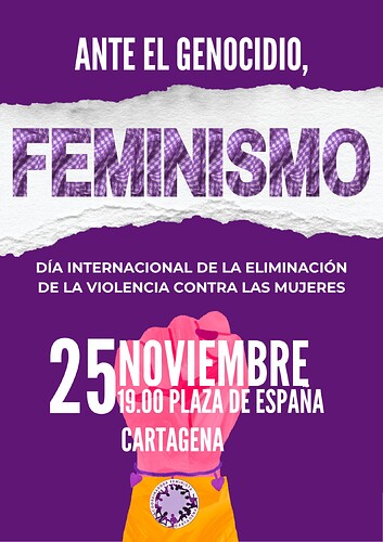 Cartel 25 noviembre Ilustrativo Morado (1)